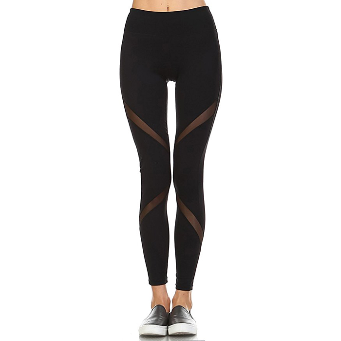 Wholesale women sport sexy mesh leggings for women yoga pants