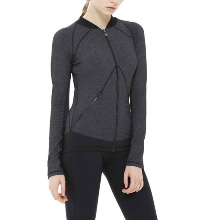 Women new style outdoor sports fitness coat seamless long sleeve jacket