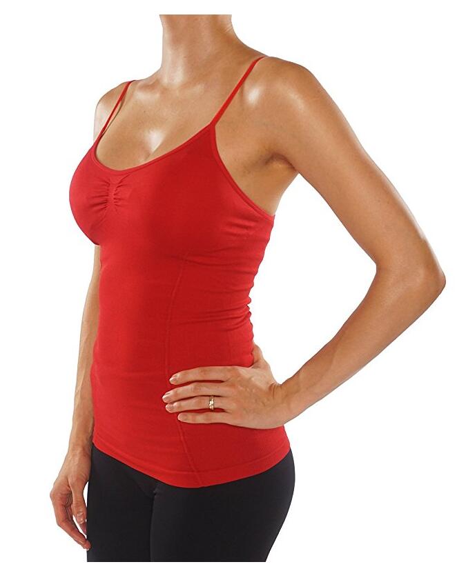 Womens Camisole Slimming Control Padded Built-in Bra Cami