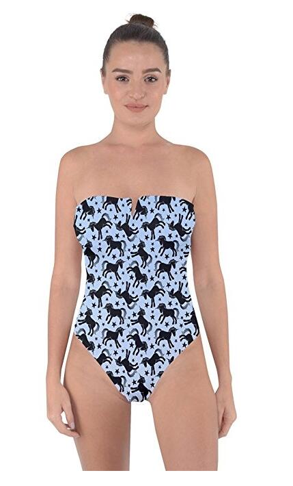 Moda para Mujer unicornio Autoamarre de una pieza del traje de baño ropa de playa