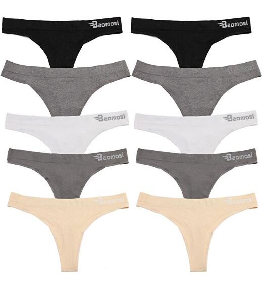 Womens Pur Color Seamless Thongs