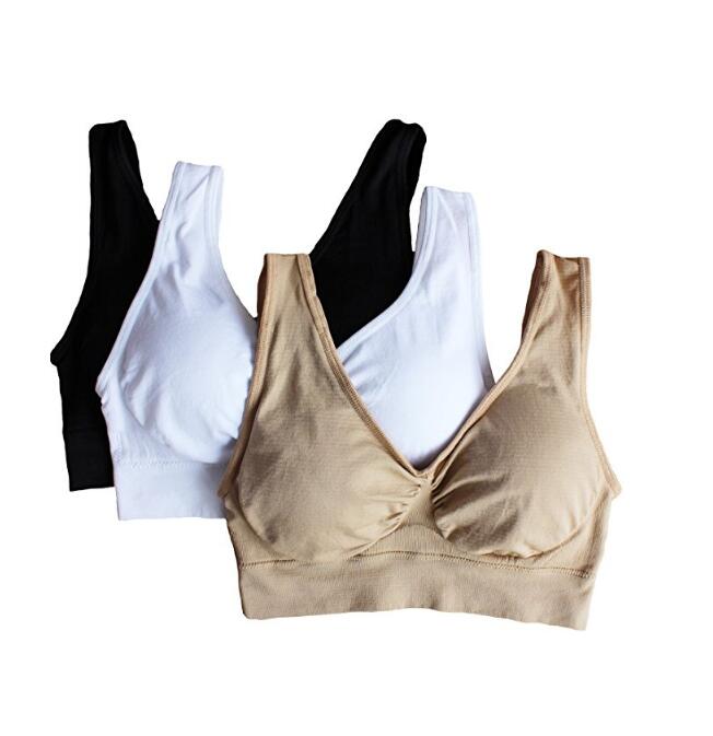 Womens Seamless Wireless Sports Bra with Removable Pads
