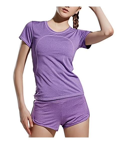 Womens Sports Top Fitness Exercise Quick Dry Yoga Performance T-shirts